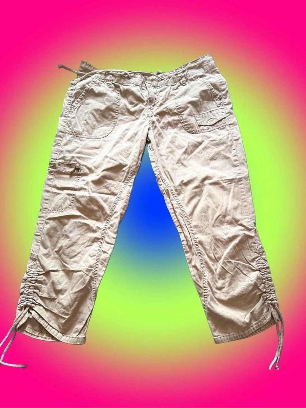 Y2K Union Bay low rise cargo capri pants